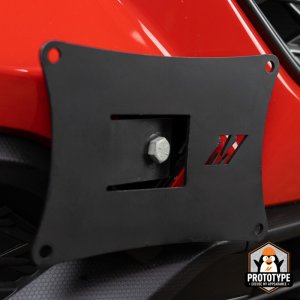 Subaru WRX License Plate Relocation Kit - Front - Mishimoto - Mishimoto MMLP-WRX-22 - Black - 2022+