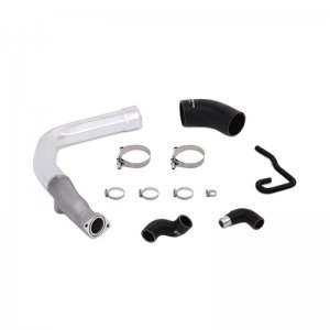 Subaru WRX Intercooler Kit - Mishimoto - Top Mount, Powder Coated Silver & Polished Pipes - Silver - `15-`21