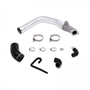 Subaru WRX Intercooler Kit - Mishimoto - Top Mount, Powder Coated Silver & Polished Pipes - Silver - `15-`21