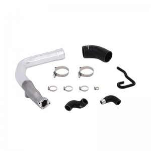 Subaru WRX Intercooler Kit - Mishimoto - Top Mount, Powder Coated Silver & Polished Pipes - Silver - `15-`21