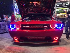 Dodge Challenger Surface Mount Halo Kit - Headlight - ORACLE Lighting - Surface Mount Dynamic ColorSHIFT - Dynamic ColorSHIFT - `08-`14
