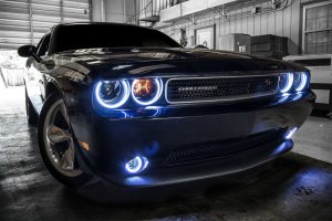 Dodge Challenger Surface Mount Halo Kit - Headlight - ORACLE Lighting - Surface Mount Dynamic ColorSHIFT - Dynamic ColorSHIFT - `08-`14