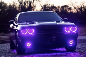 Dodge Challenger Surface Mount Halo Kits - Headlight & Fog Light - ORACLE Lighting - Dynamic ColorSHIFT - `08-`14
