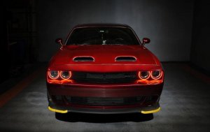 Dodge Challenger Headlight Halo Kit - ORACLE Lighting - LED Waterproof - Red - `15-`21