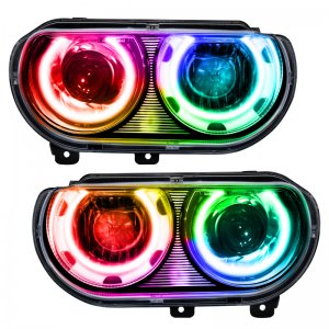 Dodge Challenger Headlight Assemblies - ORACLE Lighting - SMD HL (HID Style) - ColorSHIFT - No Controller - `08-`14