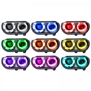 Dodge Challenger Headlight Assemblies - ORACLE Lighting - ColorSHIFT w/ Simple Controller - `08-`14