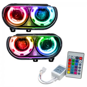 Dodge Challenger Headlight Assemblies - ORACLE Lighting - ColorSHIFT w/ Simple Controller - `08-`14