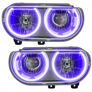 Dodge Challenger Headlight Assemblies - ORACLE Lighting - ColorSHIFT w/ BC1 Controller - `08-`14