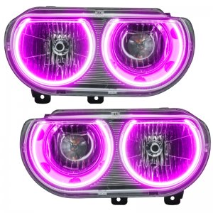Dodge Challenger Headlight Assemblies - ORACLE Lighting - ColorSHIFT w/ BC1 Controller - `08-`14