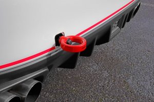 Subaru WRX Tow Hook Kit - Rear - Perrin Performance - Red - `15-`21