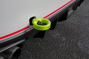 Subaru WRX Tow Hook Kit - Rear - Perrin Performance - Neon Yellow - `15-`21