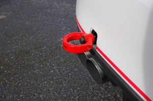 Subaru WRX Tow Hook Kit - Rear - Perrin Performance - Red - `15-`21