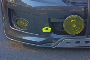 Subaru Legacy Tow Hook Kit - Front - Perrin Performance - Neon Yellow - `05-`09