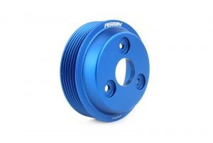 Subaru WRX Water Pump Pulley - Perrin Performance - Lightweight - Blue - `22-`25