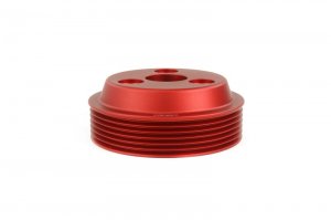 Subaru WRX Water Pump Pulley - Perrin Performance - Lightweight - Red - `22-`25