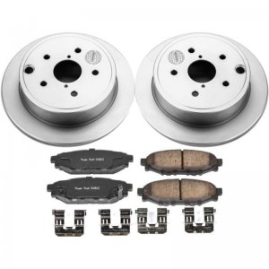 Subaru WRX Brake Kit - Rear - PowerStop - Geomet Coated Rotors + Z17 Low-Dust Ceramic Pads - `15-`19