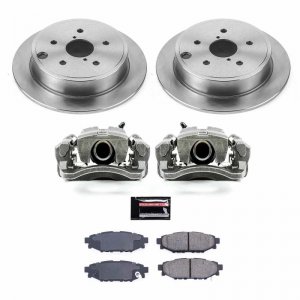 Subaru WRX Brake Kit - Rear - PowerStop - Autospecialty Rotors + Evolution Ceramic Pads + Replacement Calipers - `15-`20