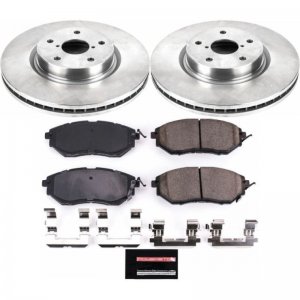 Subaru WRX Brake Kit - Front - PowerStop - Autospecialty Rotors + Z17 Evolution Plus Ceramic Pads - `15-`20