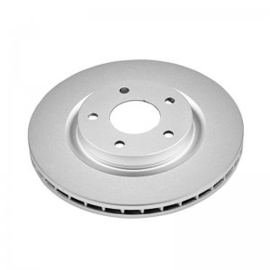 Mitsubishi Lancer Brake Rotor (1) - Front - PowerStop - Evolution Geomet Coated - Silver - `08-`16