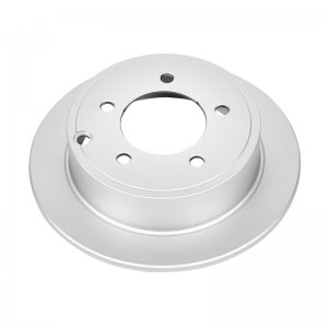Mitsubishi Lancer Brake Rotor (1) - Rear - PowerStop - Evolution Geomet Coated - Silver - `08-`17