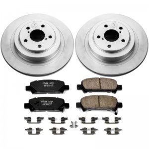 Subaru Legacy Brake Kit - Rear - PowerStop - Geomet Coated Rotors + Z17 Low-Dust Ceramic Pads - `05-`09