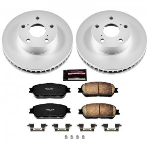 Toyota Tacoma Brake Kit - Front - PowerStop - Z17 Evolution Geomet Coated Rotors + Ceramic Pads - `05-`15