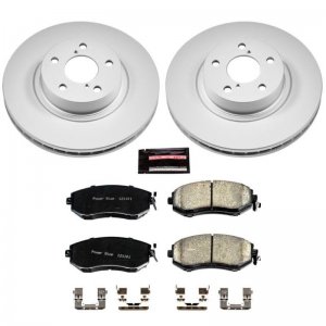 Subaru BRZ Brake Kit - Front - PowerStop - Z17 Evolution Geomet Coated Rotors + Low-Dust Ceramic Pads - `13-`16