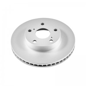Toyota Tacoma Brake Rotor (1) - Front - PowerStop - Evolution Geomet Coated - Silver - `05-`15