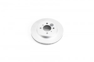 Mitsubishi Lancer Brake Rotor (1) - Front - PowerStop - Evolution Geomet Coated - Silver - `02-`07