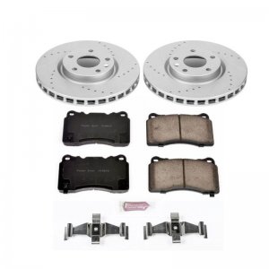 Chevrolet Corvette Brake Kit - Front - PowerStop - Drilled & Slotted Rotors + Carbon-Fiber Ceramic Pads - 2014