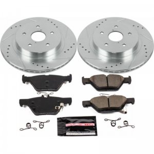 Subaru Outback Brake Kit - Rear - PowerStop - Drilled & Slotted Rotors + Carbon-Fiber Ceramic Pads - `15-`19