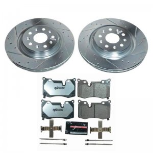 Chevrolet Corvette Brake Kit - Rear - PowerStop - Drilled & Slotted Rotors + Carbon-Fiber Ceramic Pads - `20-`21