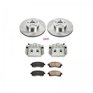 Subaru Outback Brake Kit - Front - PowerStop - Evolution Ceramic Pads + Autospecialty Rotors + Non-Coated Calipers - 2000