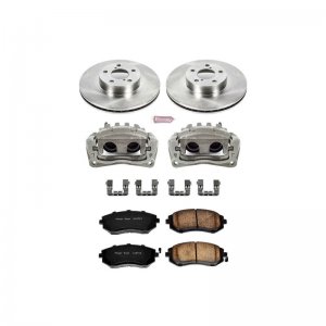 Subaru Legacy Brake Kit - Front - PowerStop - Autospecialty Rotors + Evolution Ceramic Pads + Non-coated Calipers - `02-`04