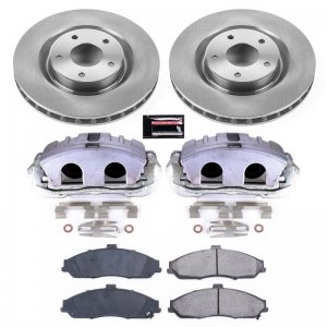 Chevrolet Corvette Brake Kit - Front - PowerStop - Autospecialty Rotors + Evolution Ceramic Pads + Non-Coated Calipers - `05-`13