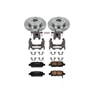 Nissan 370Z Brake Kit - Rear - PowerStop - Autospecialty Rotors + Evolution Ceramic Pads + Replacement Calipers - `09-`17