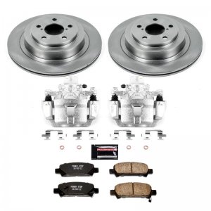 Subaru Legacy Brake Kit - Rear - PowerStop - Autospecialty Rotors + Evolution Ceramic Pads + Non-Coated Calipers - `05-`09