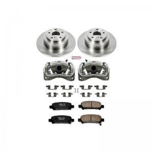 Subaru Outback Brake Kit - Rear - PowerStop - Autospecialty Rotors + Evolution Ceramic Pads + Replacement Calipers - `00-`04