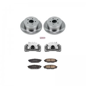Subaru Outback Brake Kit - Rear - PowerStop - Autospecialty Rotors + Evolution Ceramic Pads + Non-coated Calipers - `06-`09