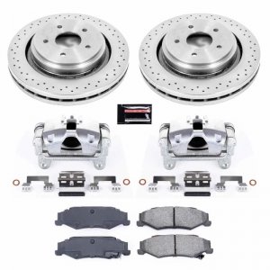 Chevrolet Corvette Brake Kit - Rear - PowerStop - Autospecialty Rotors + Evolution Ceramic Pads + Non-coated Calipers - `05-`10
