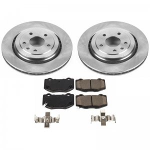Chevrolet Corvette Brake Pads + Rotors - Rear - PowerStop - Autospecialty Rotors + Z17 Evolution Plus Ceramic Pads - `14-`19
