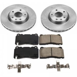 Chevrolet Corvette Brake Kit - Front - PowerStop - Autospecialty Rotors + Z17 Evolution Plus Ceramic Pads - `15-`19