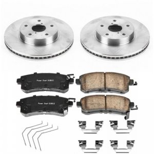 Subaru Legacy Brake Kit - Front - PowerStop - Autospecialty Rotors + Z17 Evolution Plus Ceramic Pads + Stainless-Steel Hardware - `15-`18