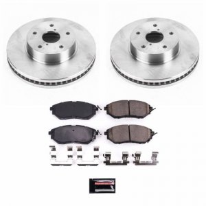 Subaru Legacy Brake Kit - Front - PowerStop - Autospecialty Rotors + Z17 Evolution Plus Ceramic Pads - 2015