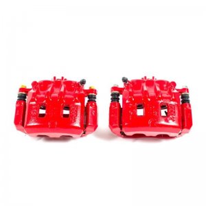 Subaru Legacy Brake Caliper (2) - Front - PowerStop - Red Powder Coated - Red - 2001