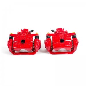 Subaru Legacy Brake Calipers - Rear - PowerStop - Red Powder Coated Calipers - Red - `00-`04