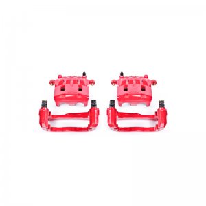 Subaru Legacy Brake Calipers - Front - PowerStop - Floating Caliper with Bracket - Red - `02-`04