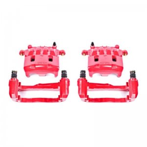 Subaru Legacy Brake Calipers - Front - PowerStop - Floating Caliper with Bracket - Red - `02-`04