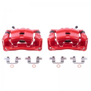 Subaru Legacy Brake Calipers - Rear - PowerStop - Red Powder Coated - Red - `05-`09