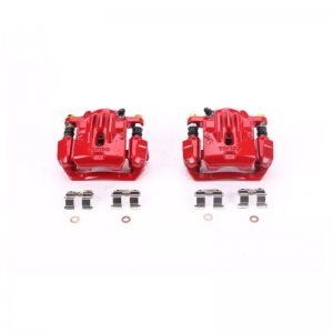 Subaru Outback Brake Calipers (2) - Rear - PowerStop - Floating Caliper with Bracket - Red - `06-`09